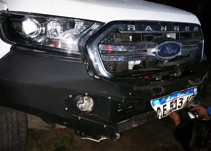 Múltiple accidente con un herido leve y daños materiales en la Villa