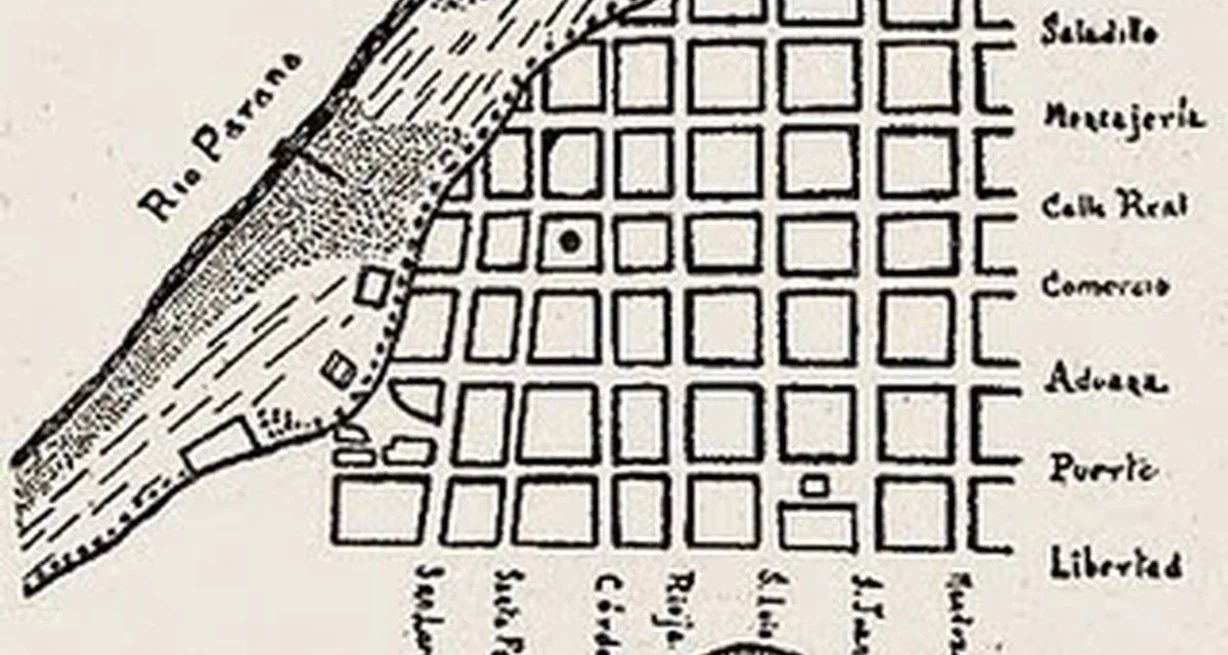 Detalle del plano de la Villa del Rosario de 1830.