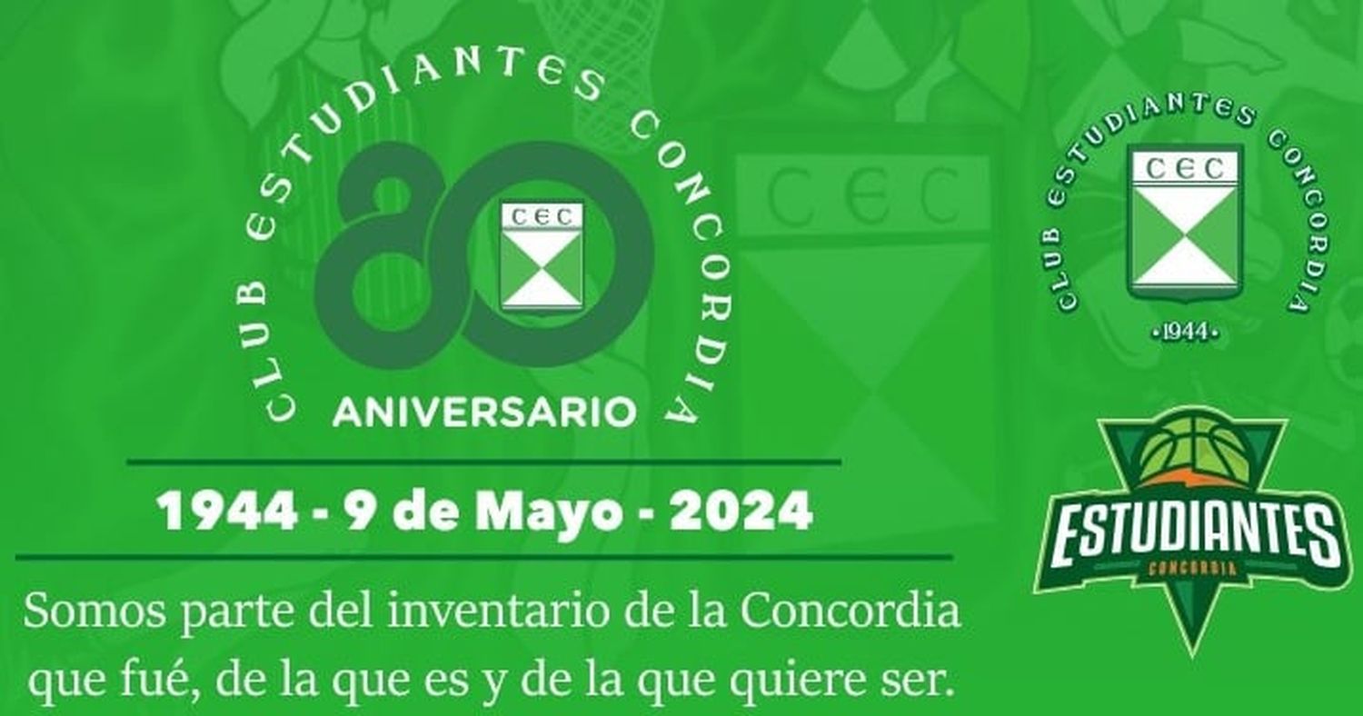 El Club Estudiantes cumple 80 años: un presente de entusiasmo, obras y esfuerzo