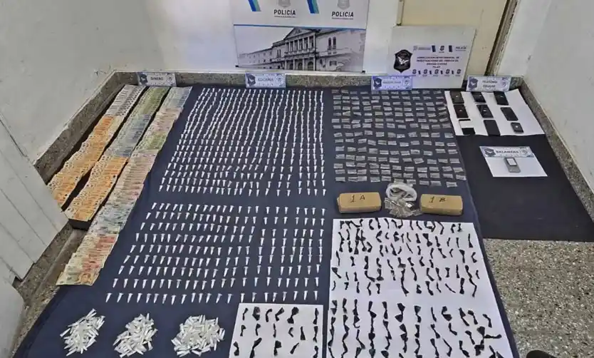 Venta de drogas: secuestran más de 1.800 dosis de cocaína y marihuana