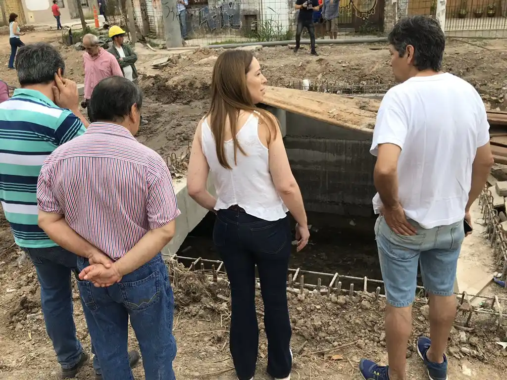 La Matanza: Vidal recorrió obra hidráulica y resaltó que “llevan tiempo y no se ven”