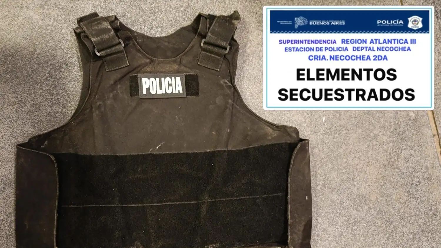 Chaleco policial secuestrado