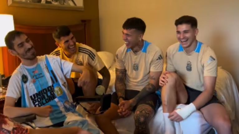 “¿Cuántos pulmones tenés?”: el divertido diálogo de un fanático de la selección argentina con jugadores