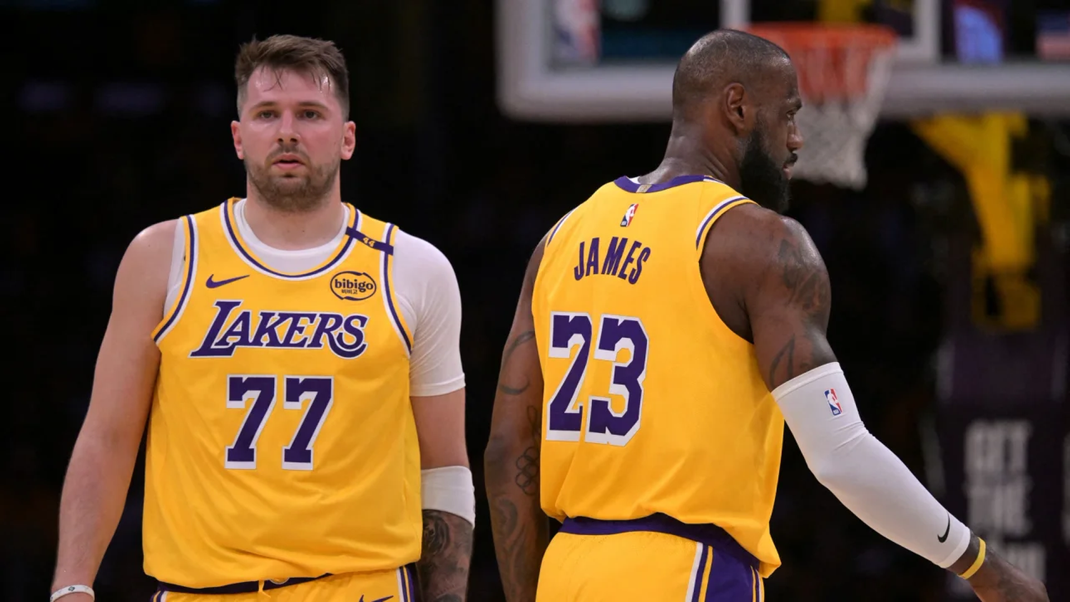 Luka Doncic y LeBron James, las estrellas de Los Angeles Lakers