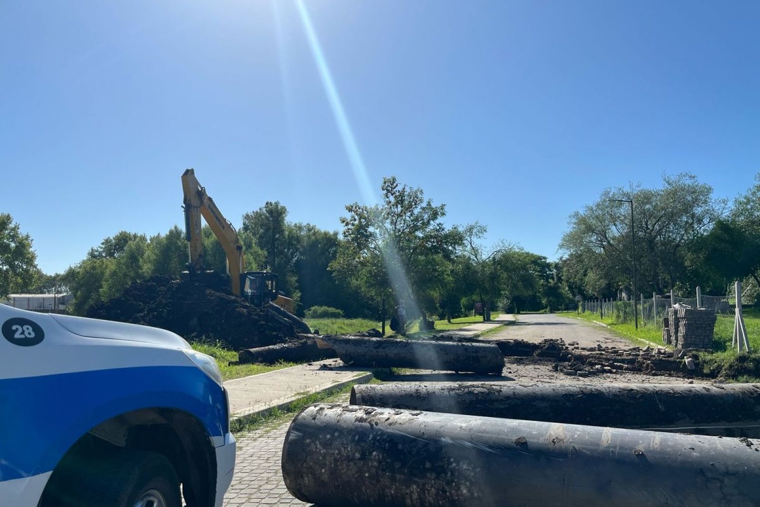 Cerraron el acceso al Paseo del Ex Frigorífico por obras de desagües pluviales