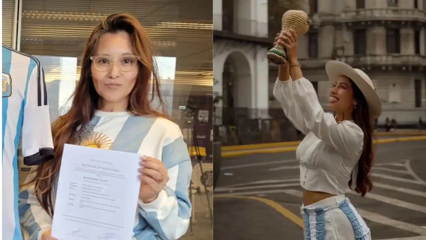 Aprendió a tejer con sus abuelas y creó una cartera inspirada en la Copa del Mundo para Antonela Roccuzzo