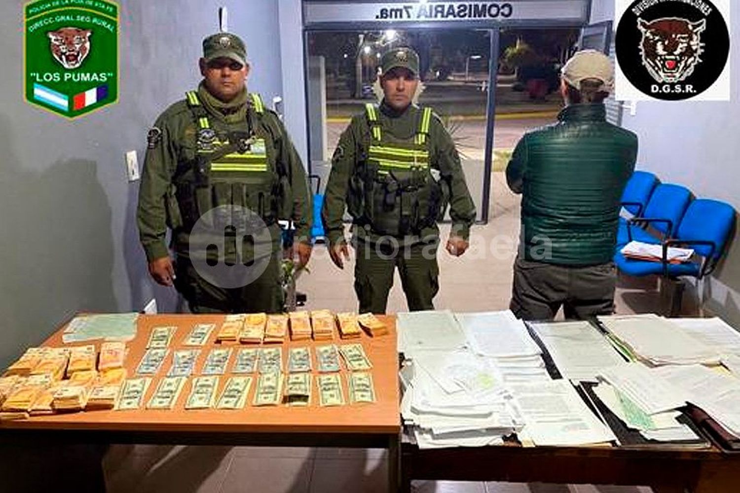 Los Pumas detectaron y retuvieron a un estafador serial en la Ruta Nacional 34 con millonaria suma de dinero