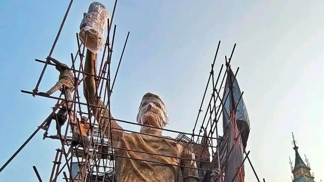 La India construyó una estatua gigante para homenajear a Messi