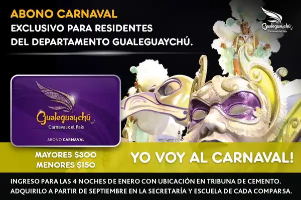 Comenzará la venta del abono de Carnaval