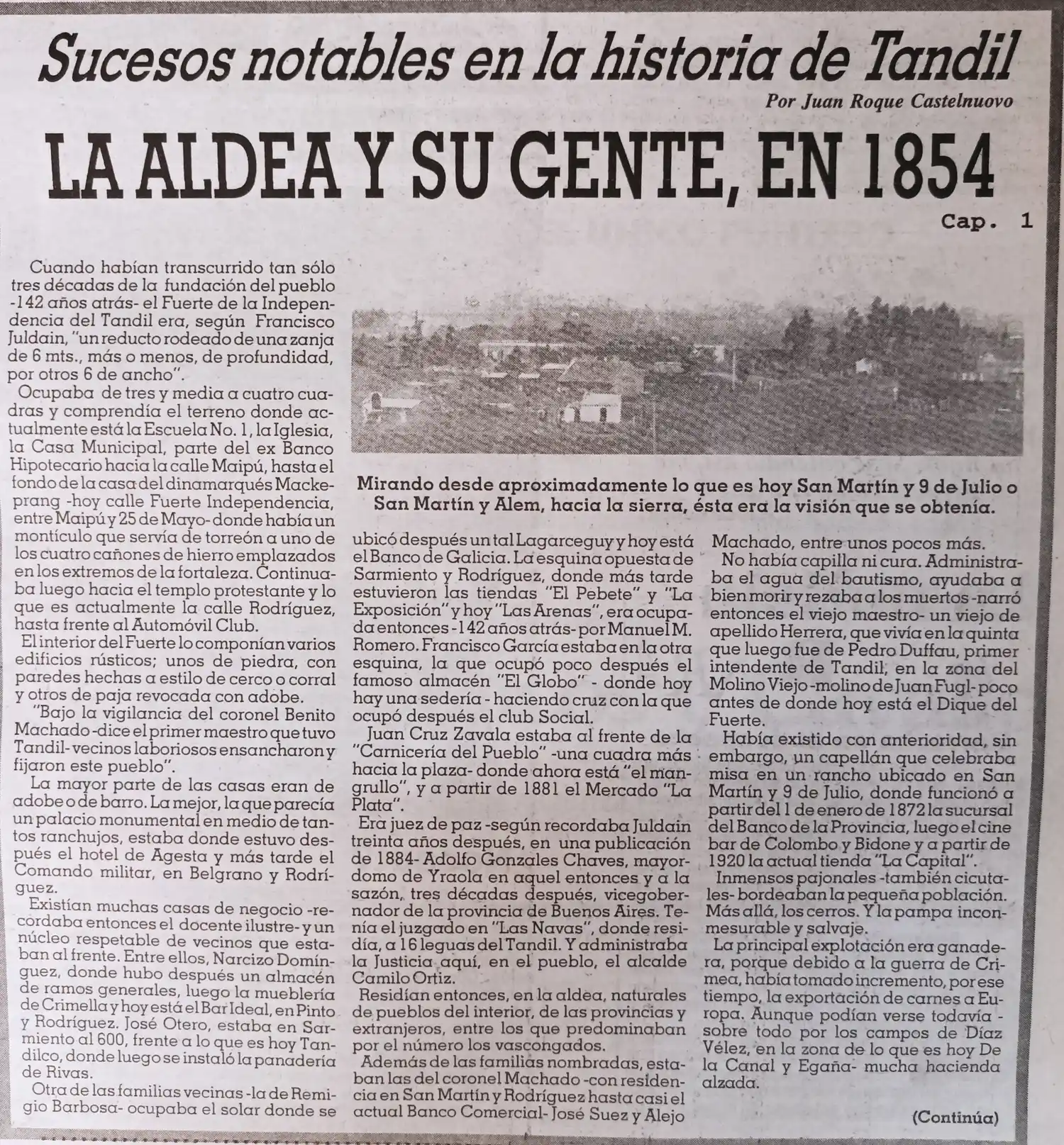 La aldea y su gente, en 1854  -  Cap. 1