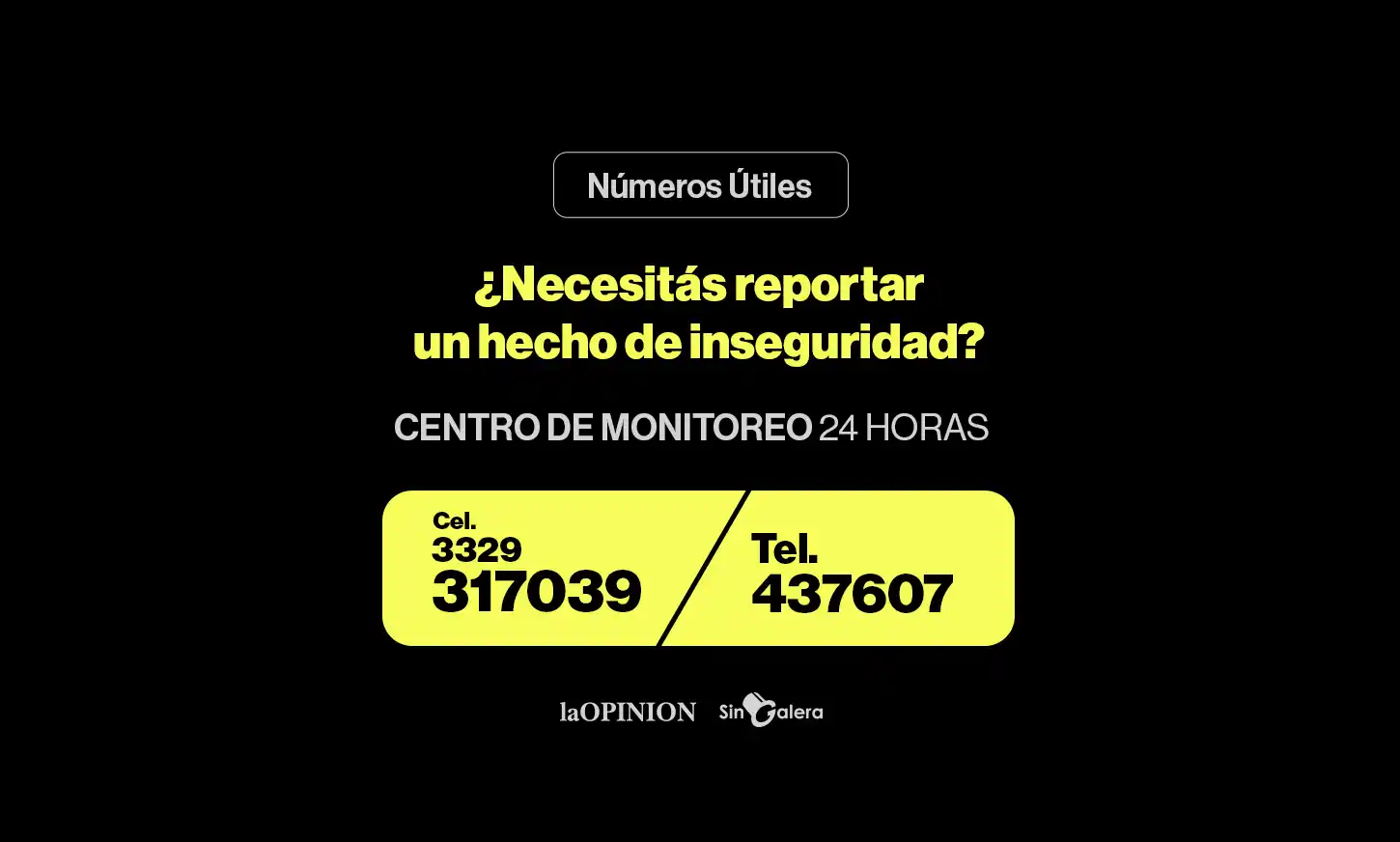 Inseguridad: cómo reportar un hecho, las 24 horas