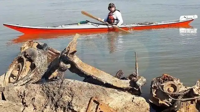 El bajo caudal del Paraná dejó al descubierto una historia trágica de la capital provincial