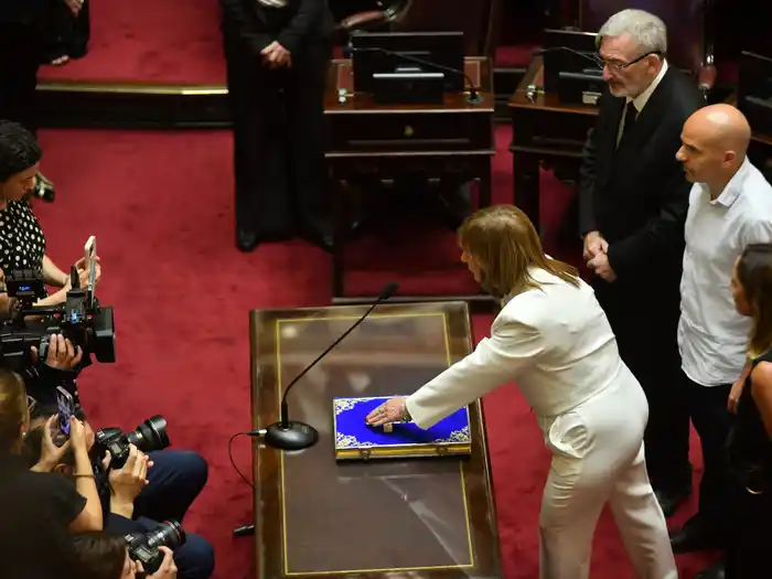 Villarruel le tomó juramento a  los nuevos senadores nacionales