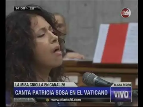 El Papa escuchó en el Vaticano la “Misa Criolla” interpretada por Patricia Sosa