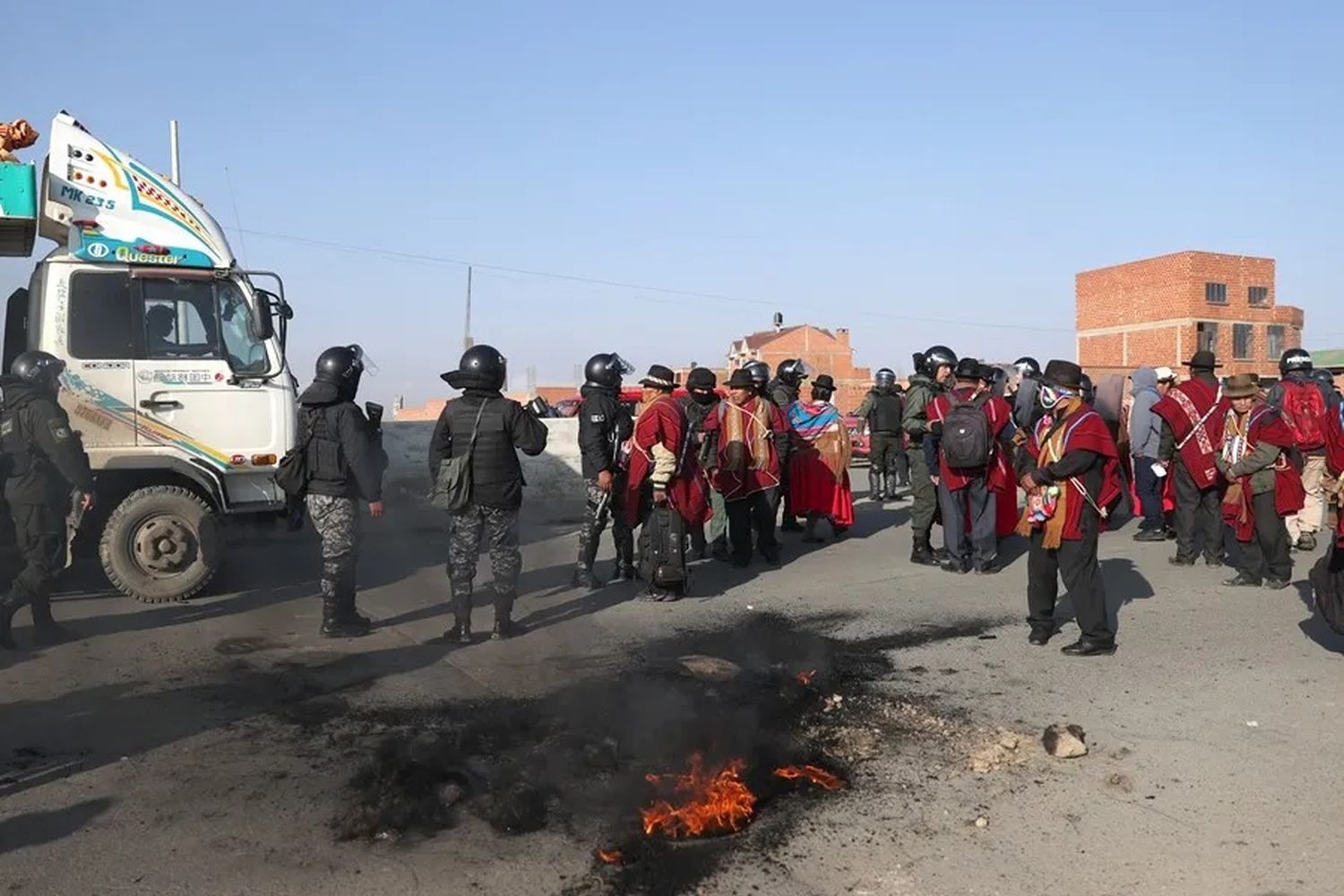 Una de las protesta indígenas se registraba en la ciudad de El Alto (Bolivia).