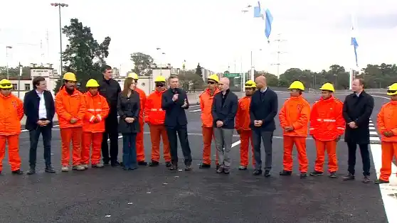 La chicana de Macri y Vidal a Insaurralde al inaugurar un viaducto en Puente La Noria