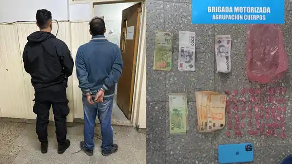 Tres detenidos en zona oeste con 60 envoltorios de cocaína