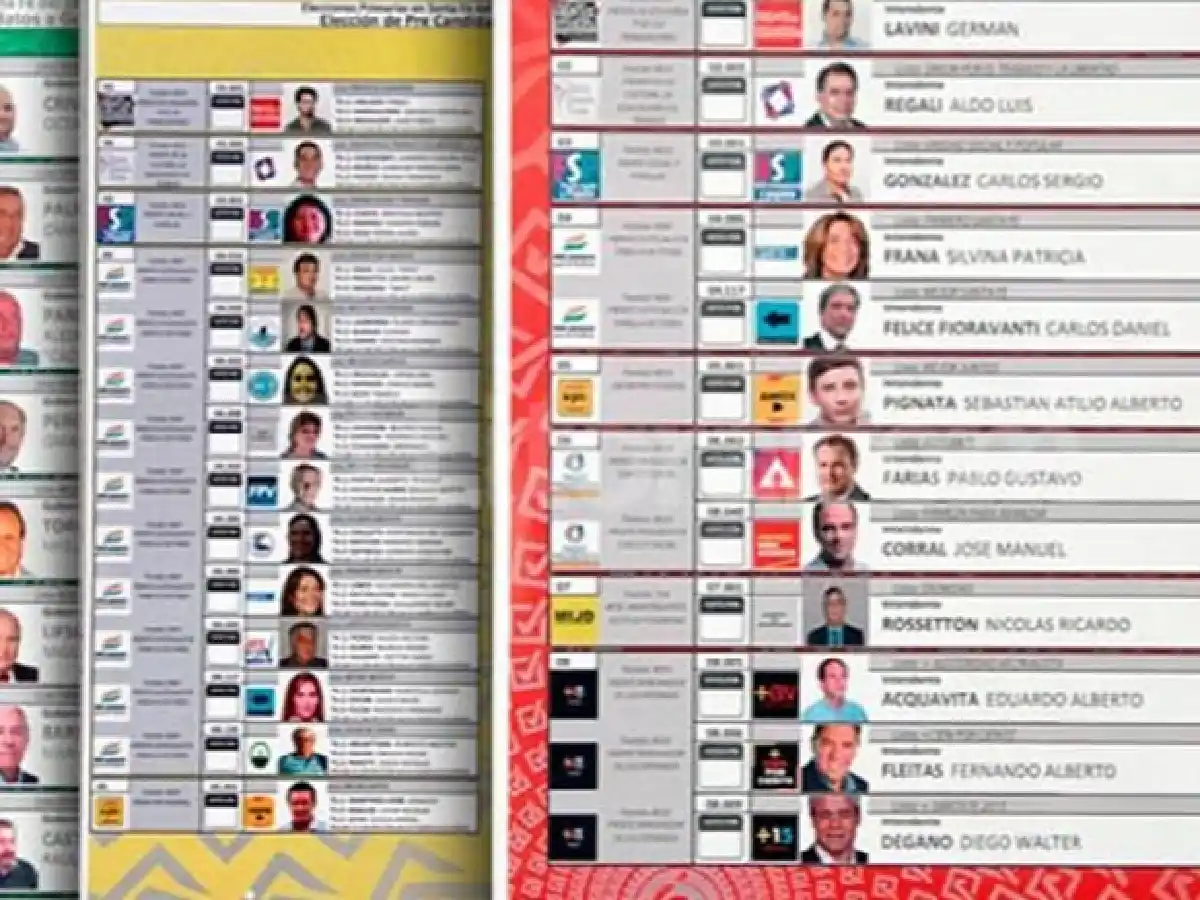 Así quedó el orden de candidatos en la Boleta Única para gobernador en Santa Fe