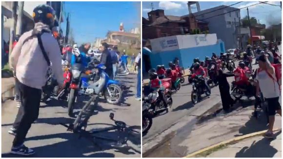 Violencia y reclamo en José C. Paz: incidentes en una protesta de deliverys tras denunciar el crimen de un repartidor