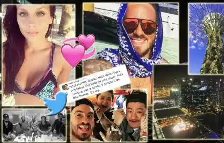 Fede Bal y un romántico tweet para Barbie Vélez desde Singapur