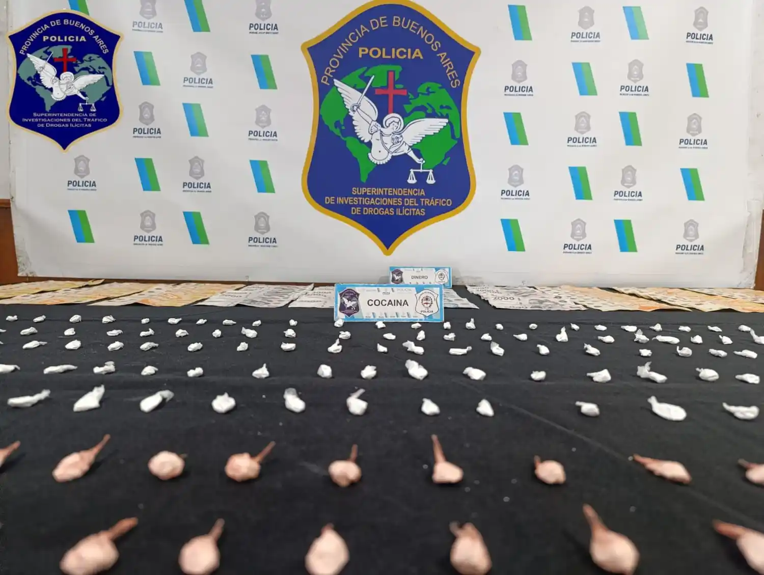 Las dosis de cocaína estaban preparadas para su venta.