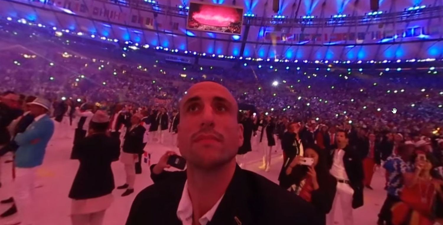 Ginóbili mostró cómo fue la ceremonia de Río en 360°