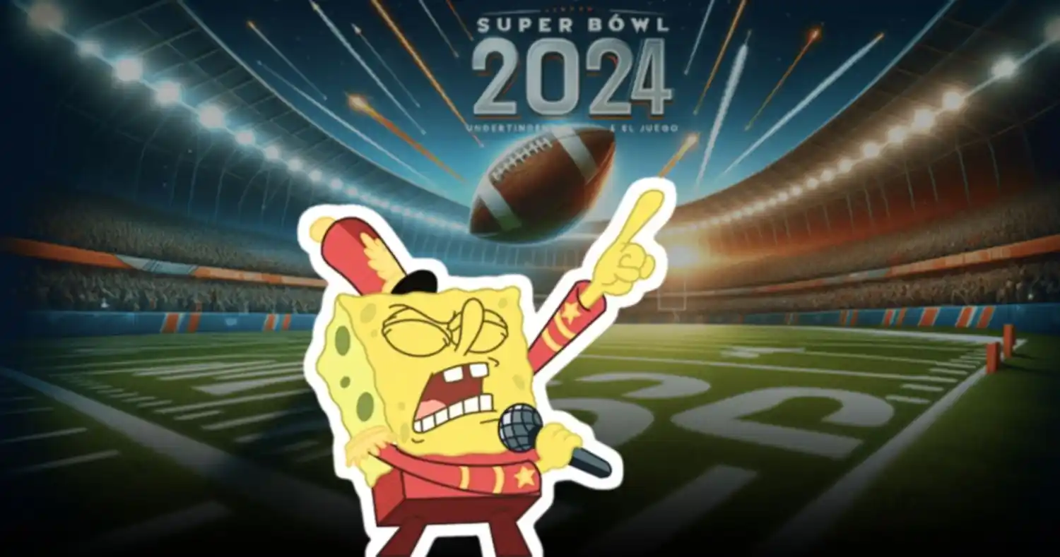 Fanáticos emocionados con el anuncio de Bob Esponja para el Super Bowl LVIII