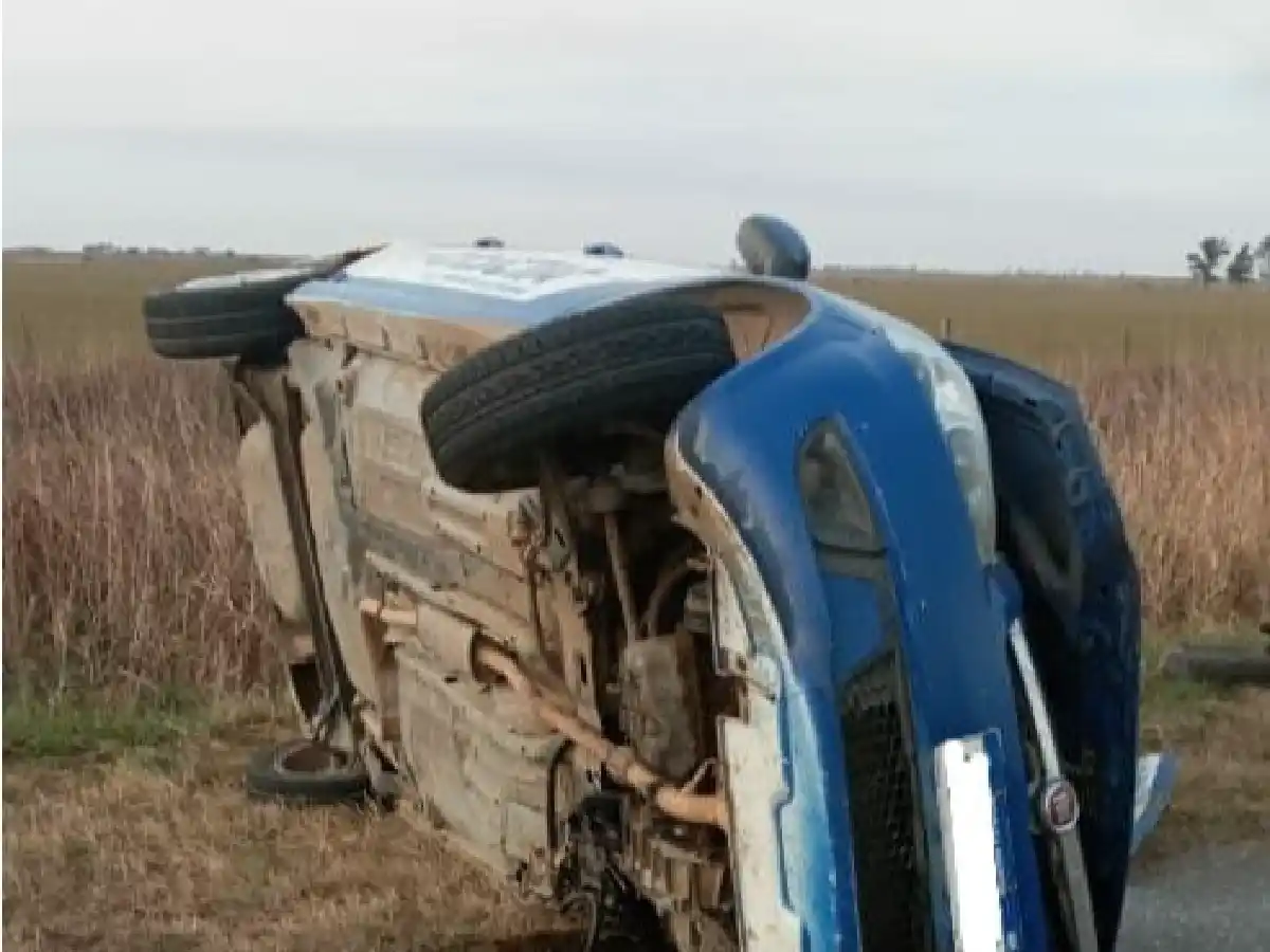 Chocaron un patrullero y auto conducido por un policía en la ruta 158: dos heridos, uno grave