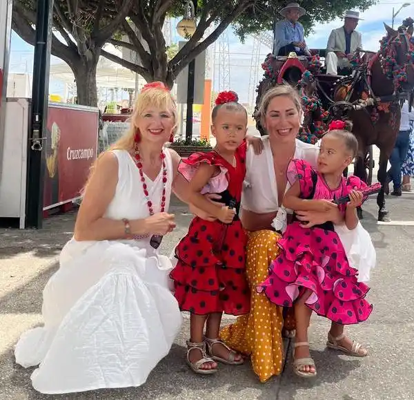 Carmen, Teanna, Eli y Sasha en la Feria de Málaga-
