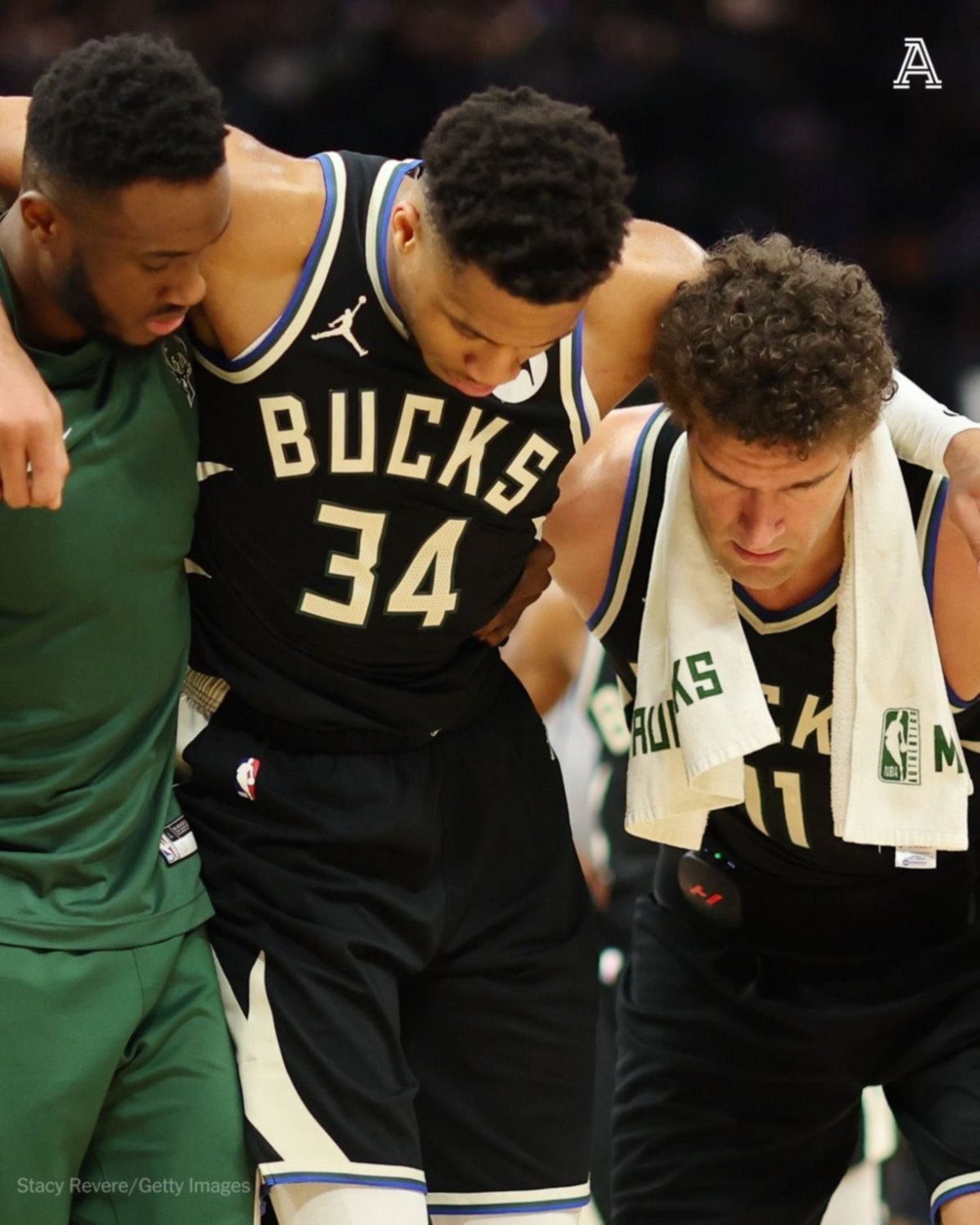 Susto en los Bucks: así fue la lesión de Giannis que lo forzó a salir