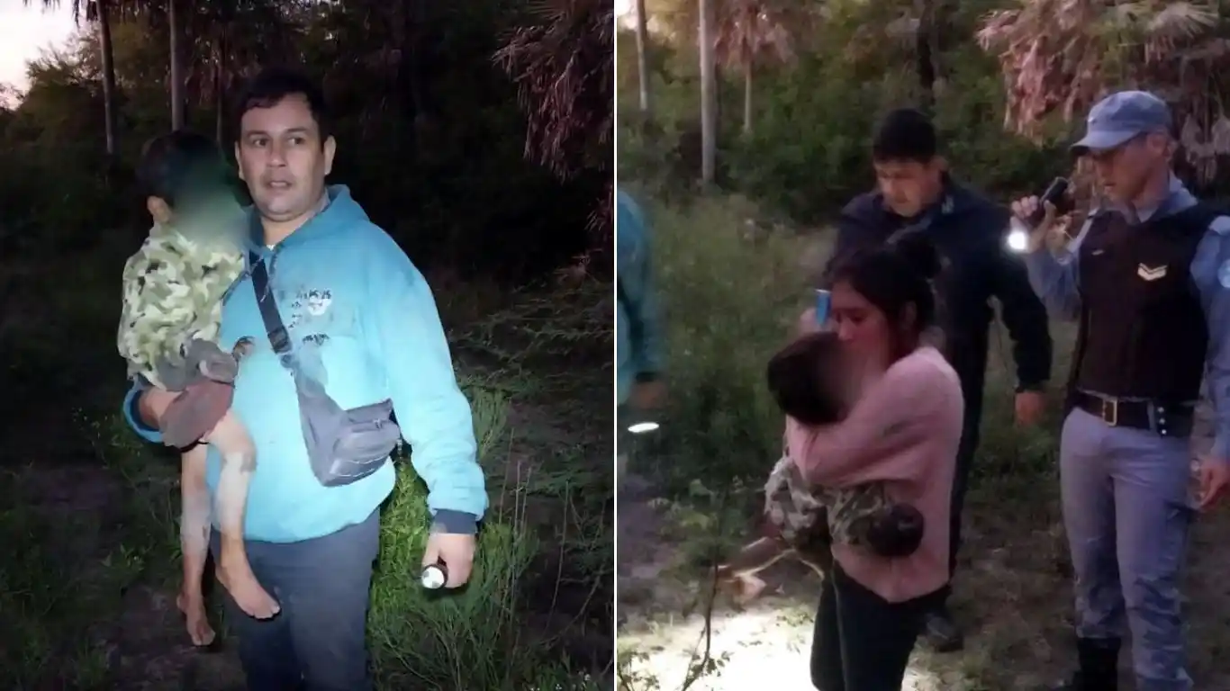 Hallaron a un niño que se perdió en el monte en San Francisco de Laishí