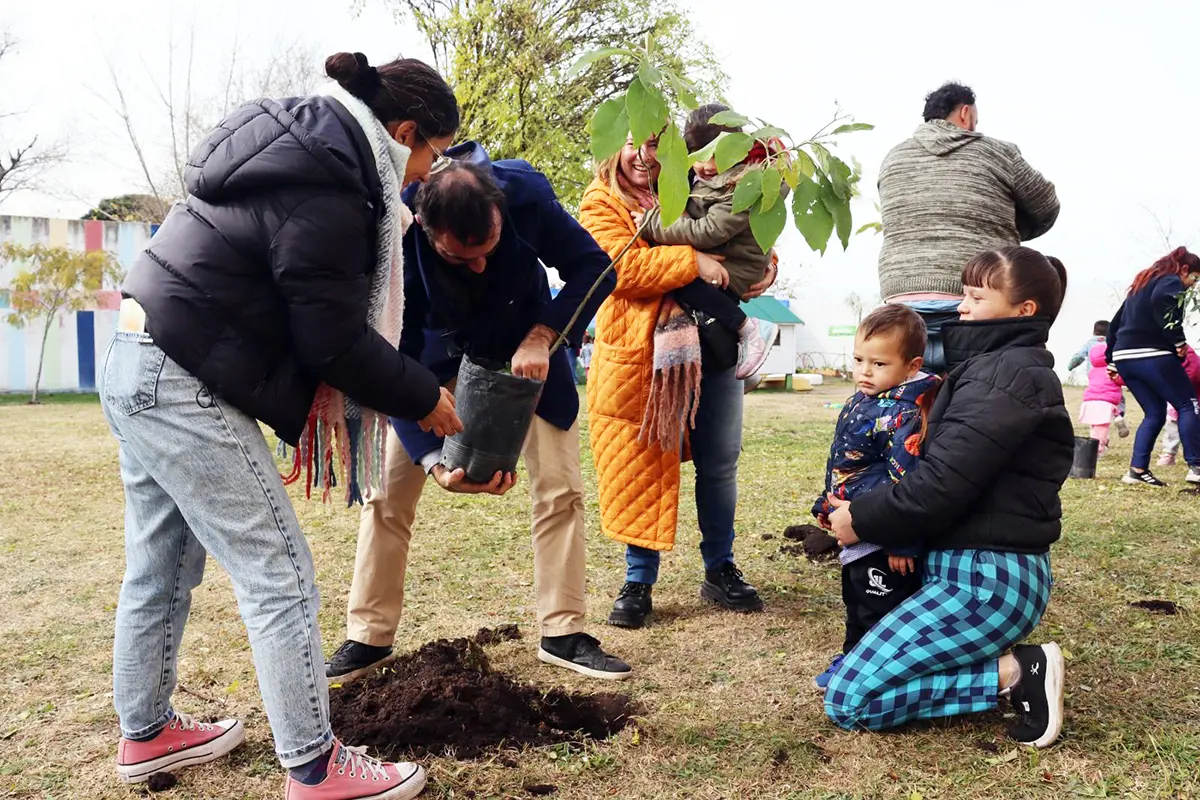 Árboles. Plantaron en dos barrios de la ciudad de Olavarría