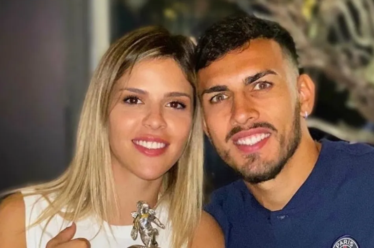 Camila Galante y Leandro Paredes