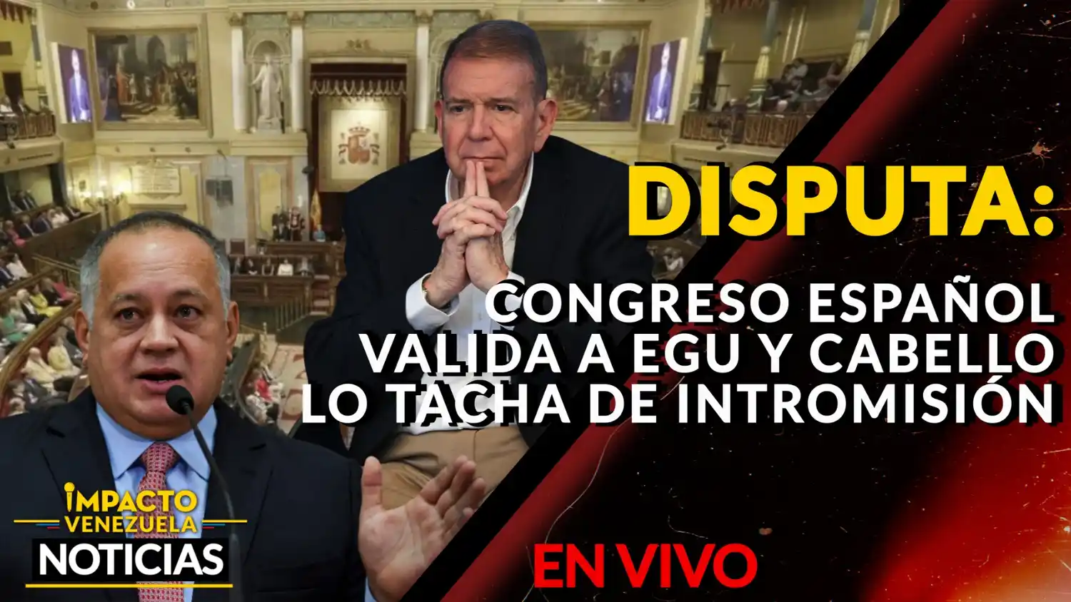 CONTROVERSIA: Congreso español reconoce triunfo de Edmundo González, Pedro Sánchez lo condiciona y Cabello lo llama intromisión – VIDEO