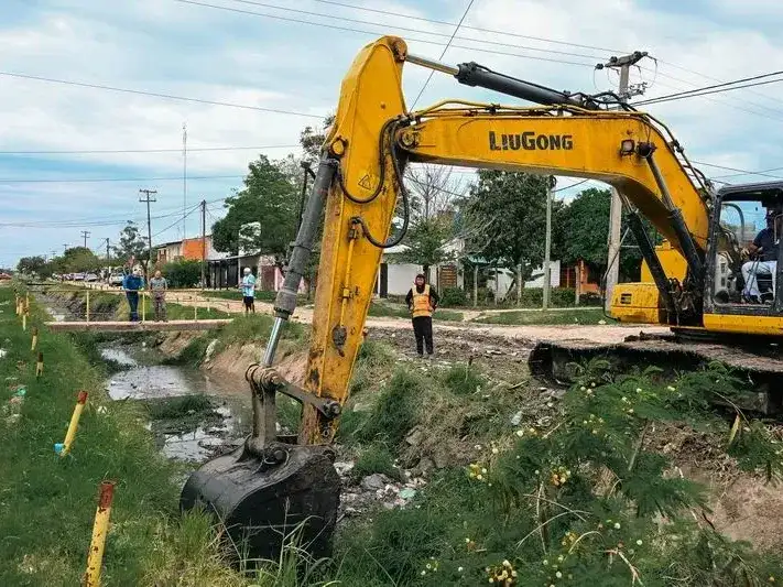 Jofré verificó el trabajo preventivo
en el sistema de drenaje urbano