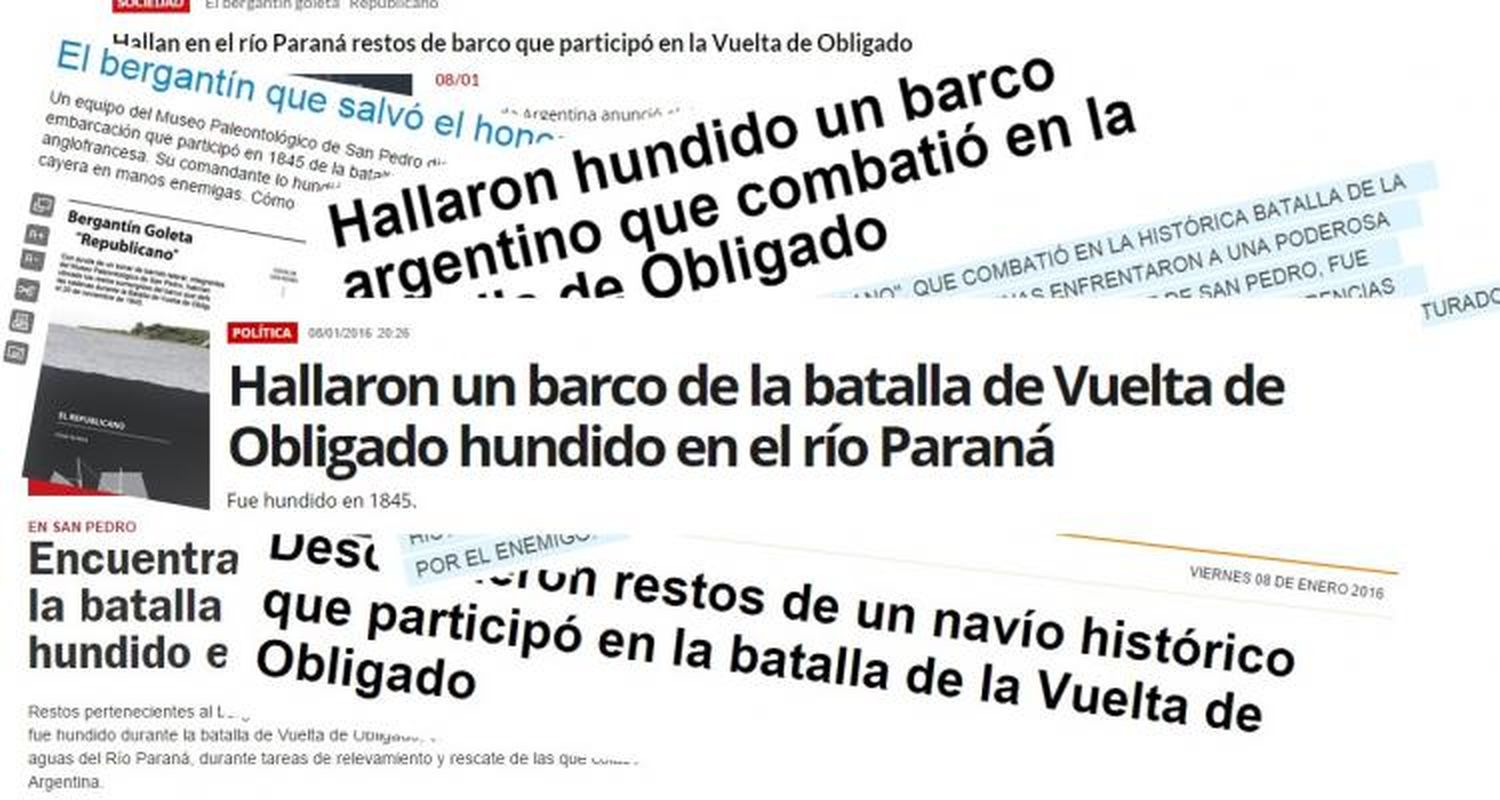 Hallazgo del barco: Repercusión en los medios de todo el país