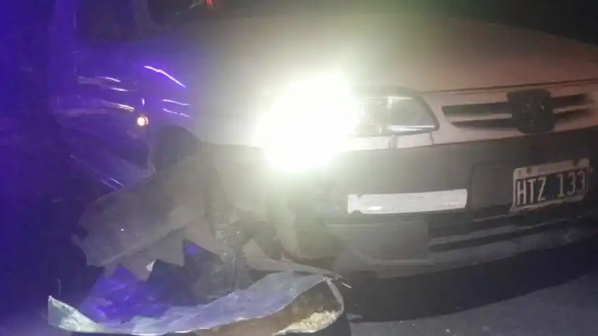 Un tambor de 200 litros cayó de un camión en la Ruta 14 y provocó un accidente