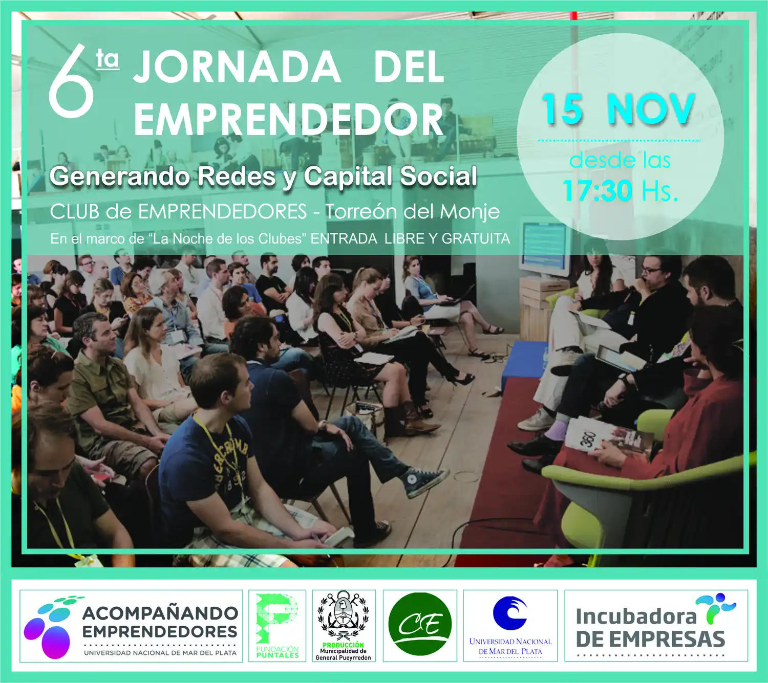 Llega la VI Jornada del Emprendedor en el Club de Emprendedores Mar del Plata