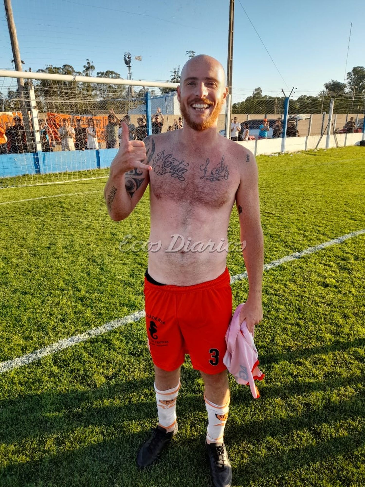 Walter Alberti. Celebrando luego de conseguir el pase a la final