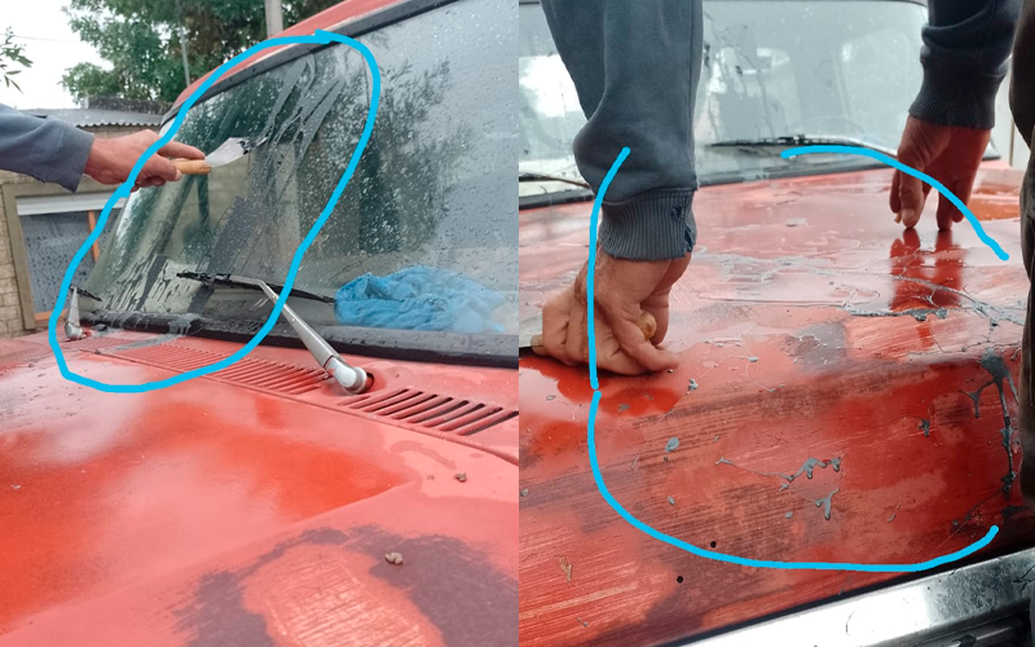 Les tiraron pintura en la camioneta: “No se puede vivir tranquilo, esto pasa en Los Aromitos”