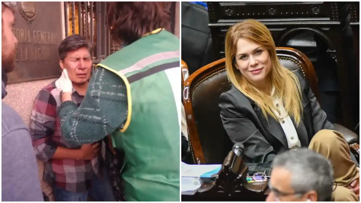 Atacaron a un diputado con gas pimienta en la marcha de jubilados y Lemoine se burló con ironía: "Era con agua y jabón"