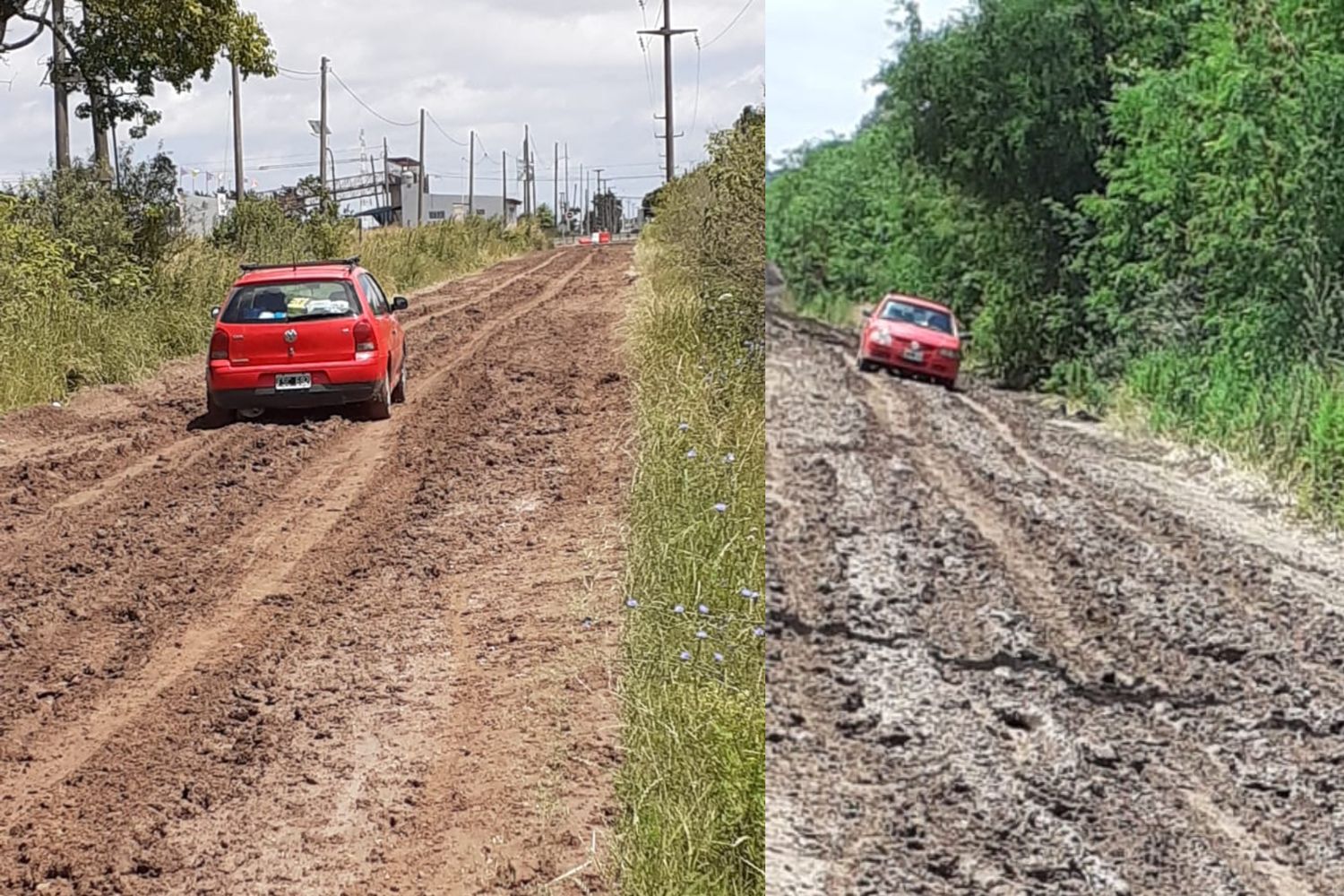 Por el corte de ruta 1001 y las lluvias, siguen las quejas de vecinos de calle Laprida: “Es un desastre total”