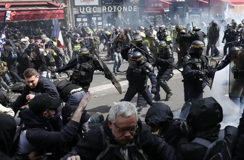 Detuvieron a 290 personas en Francia en manifestaciones por el 1° de Mayo
