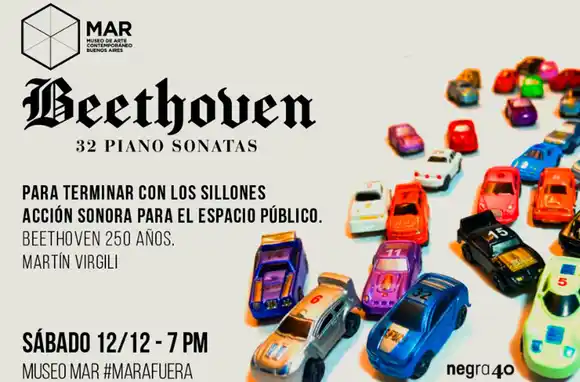 Una intervención sonora con 32 autos conmemora en Mar del Plata el nacimiento de Beethoven