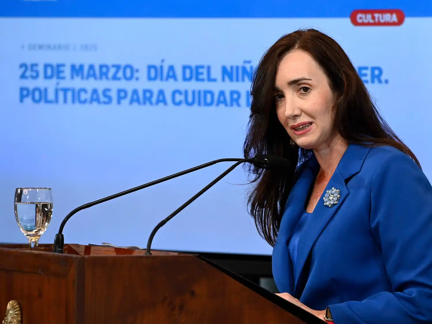 Día del niño por nacer. Victoria Villarruel |  FOTO: (Comunicación Senado)/NA.