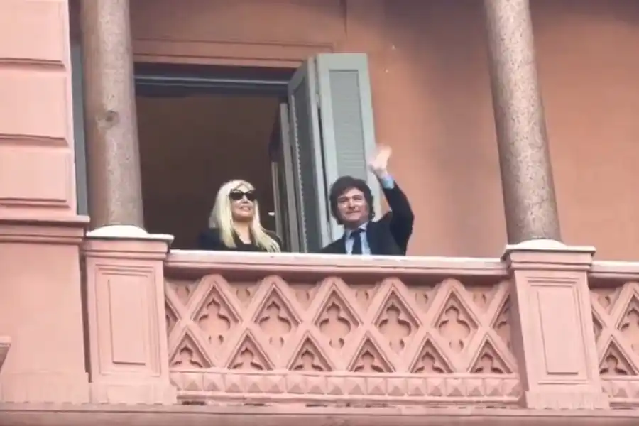 Susana Gimenez grabó la entrevista a Milei en la Casa Rosada y salió al balcón