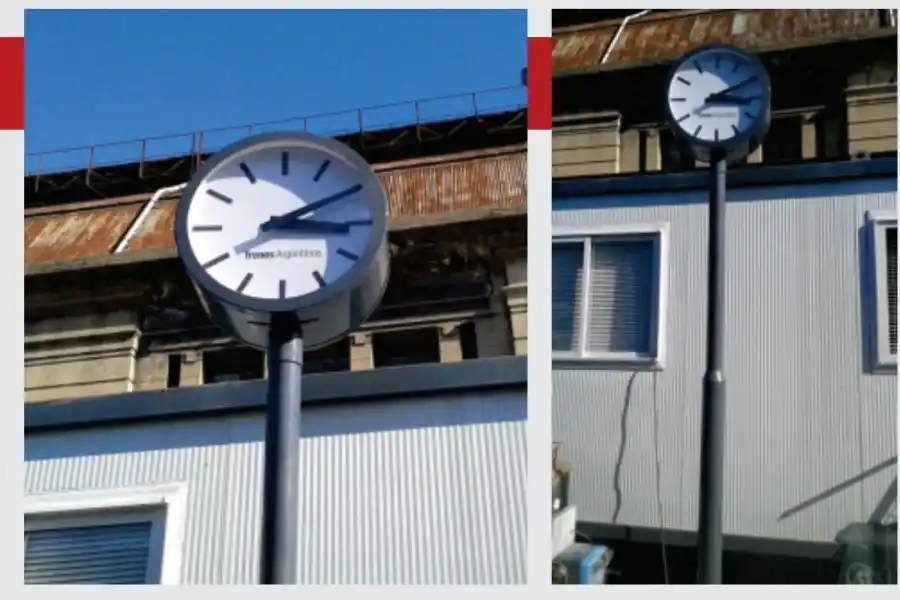 Así quedaría el nuevo reloj que colocarían.