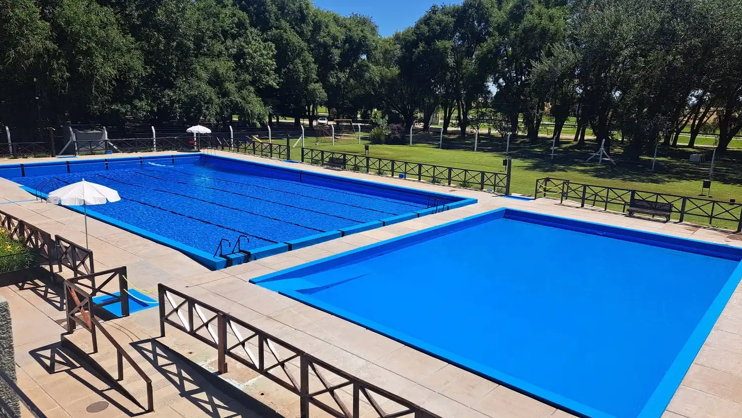 Todo preparado. Para iniciar las actividades en el natatorio del Parque Municipal Narciso del Valle