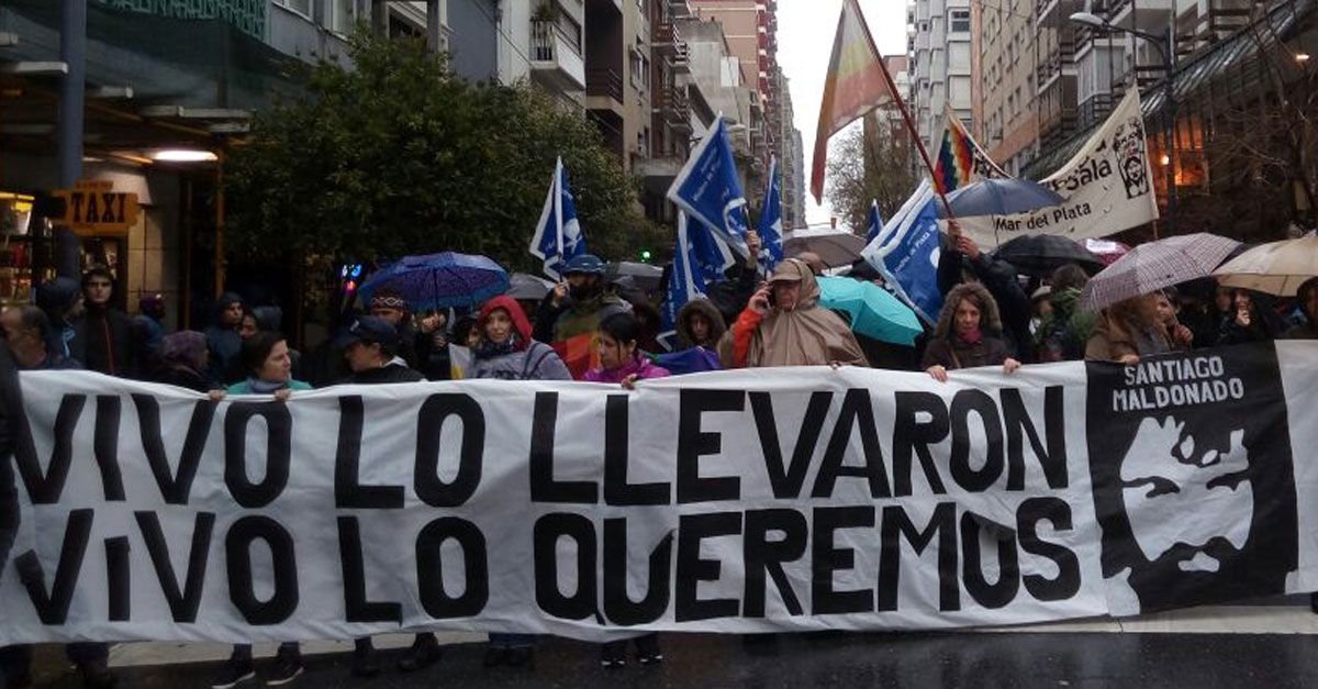 En Mar del Plata se volvió a marchar por Santiago Maldonado