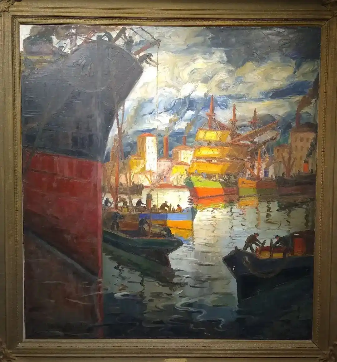 “Tormenta con sol”, de Benito Quinquela Martí, el emblema del Museo de Bellas Artes de Tres Arroyos